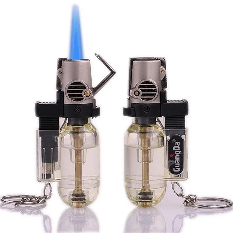 Hot Portable Windproof Jet Torch Butane Lighter BBQ Outdoor Ignition Survival Tool Keychain Cigarette Tool Lighters Wholesale