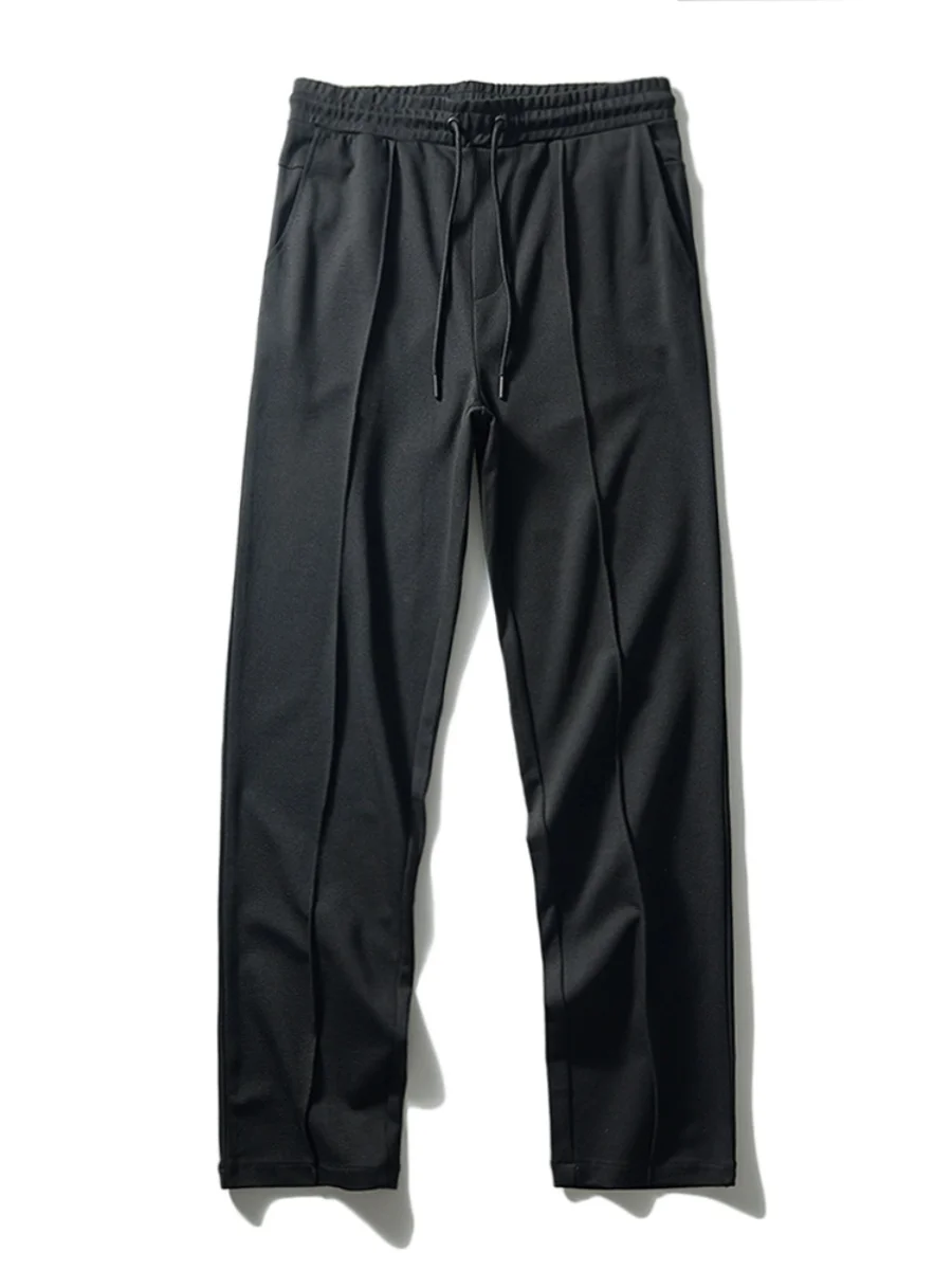 

Qui Dry Sports Pants Men's 2024 New Summer Straight Leg Elastic Waist Dstring Casual Long Trousers Breathable Comfortable