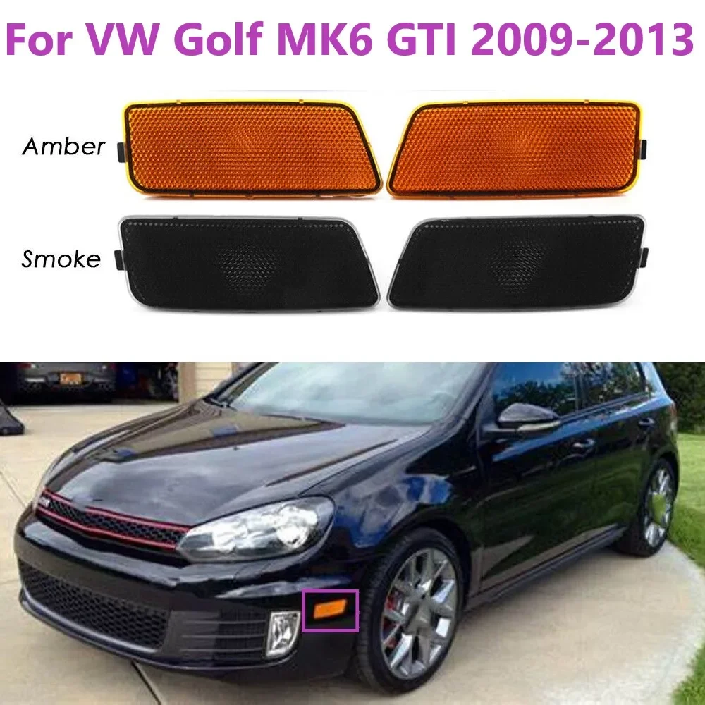 5k0945071-5k0945072-vw-ゴルフ-mk6-gti-2009-2013用-2個入り-フロントバンパー-ターンシグナル-ベゼル-サイドマーカーライト-ランプハウジング