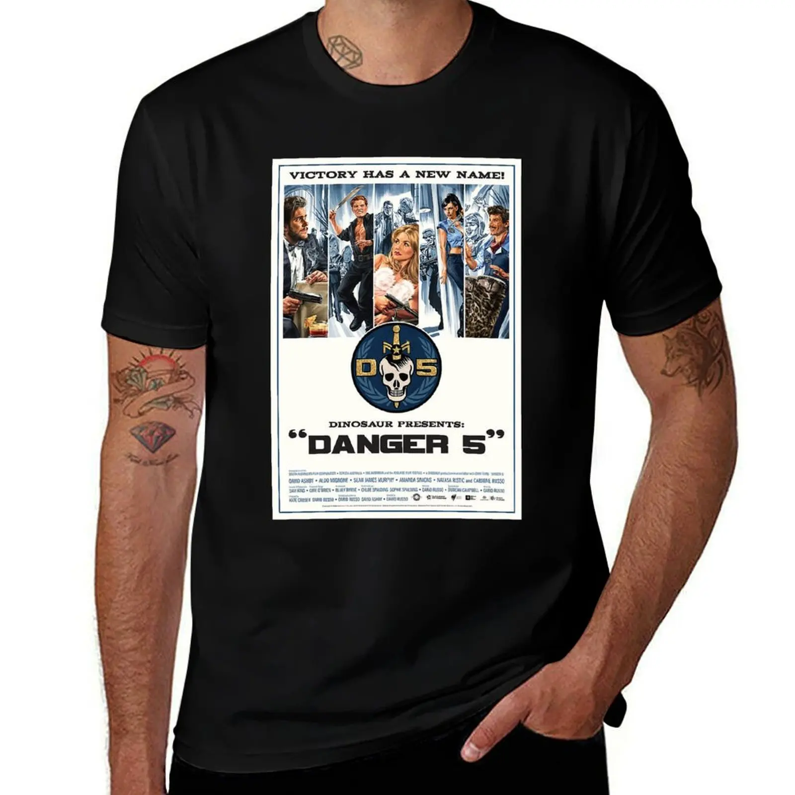 Danger 5 - Poster T-Shirt anime shirt gifts for boyfriend funny shirt cotton heavy weight t shirts for men