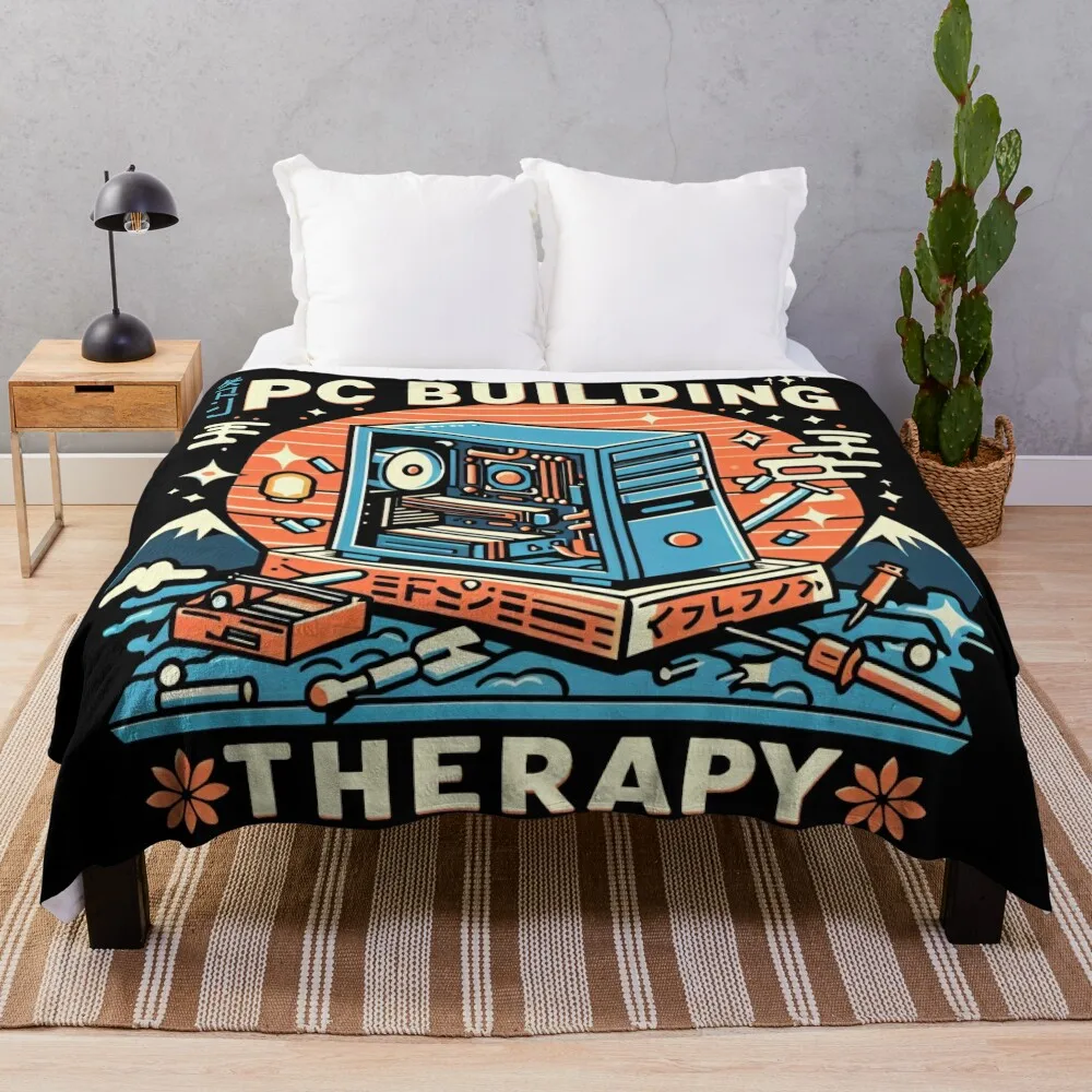 PC Builder - Pc Building Therapy Throw Blanket wednesday Flannel Beach sofa bed Blankets