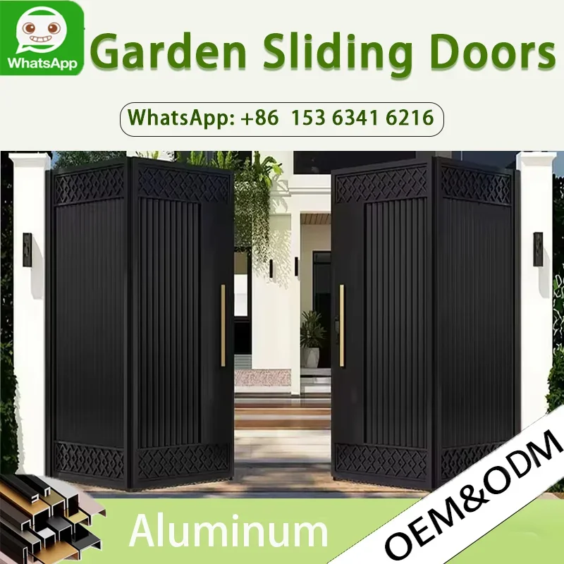 

Последние стильные и практичные цвета дизайна ворот, современные черные алюминиевые ворота, горизонтальные рейки, металлические ворота для садового забора