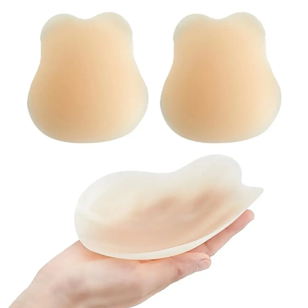 

Women Silicone Chest Pad Sweat-proof Anti-slip Invisible Thickened Breast Support Sticky Pasties Nipple Covers Strapless Adhesiv