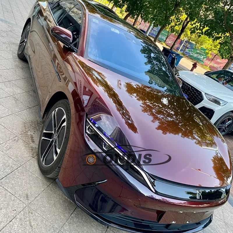 PET High-End Factory Customization Series Light Sense Charm Black to Red Change Car Body Wrapping Vinyl Film