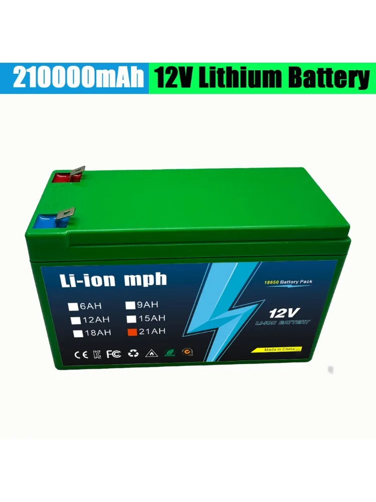 AliExpress Li-ion mph 12V 21Ah Lithium LiFePO4 Deep Cycle Battery, 4000+ Cycles Rechargeable Battery for Solar/Wind Power,Small UPS,Lighting,and More