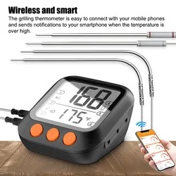 Tuya Smart BBQ Barbecue Grill Meat Thermometer Tuya Smart Life Mobile APP Control BBQ Water Temperature Measurement