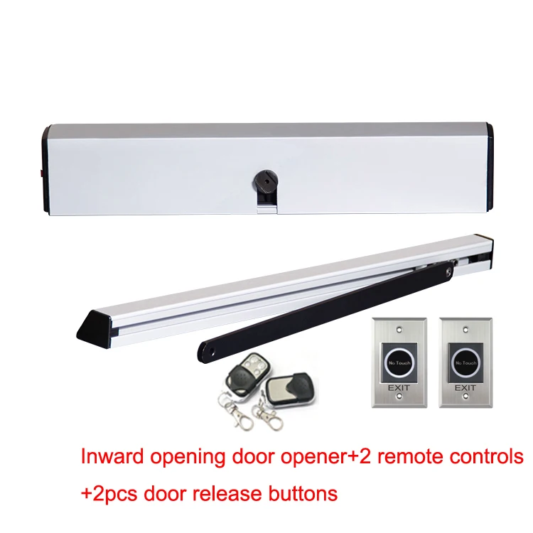 2 Remote controls Automatic system swing door opener gate opener closer operator motor for home Office Supermarket door