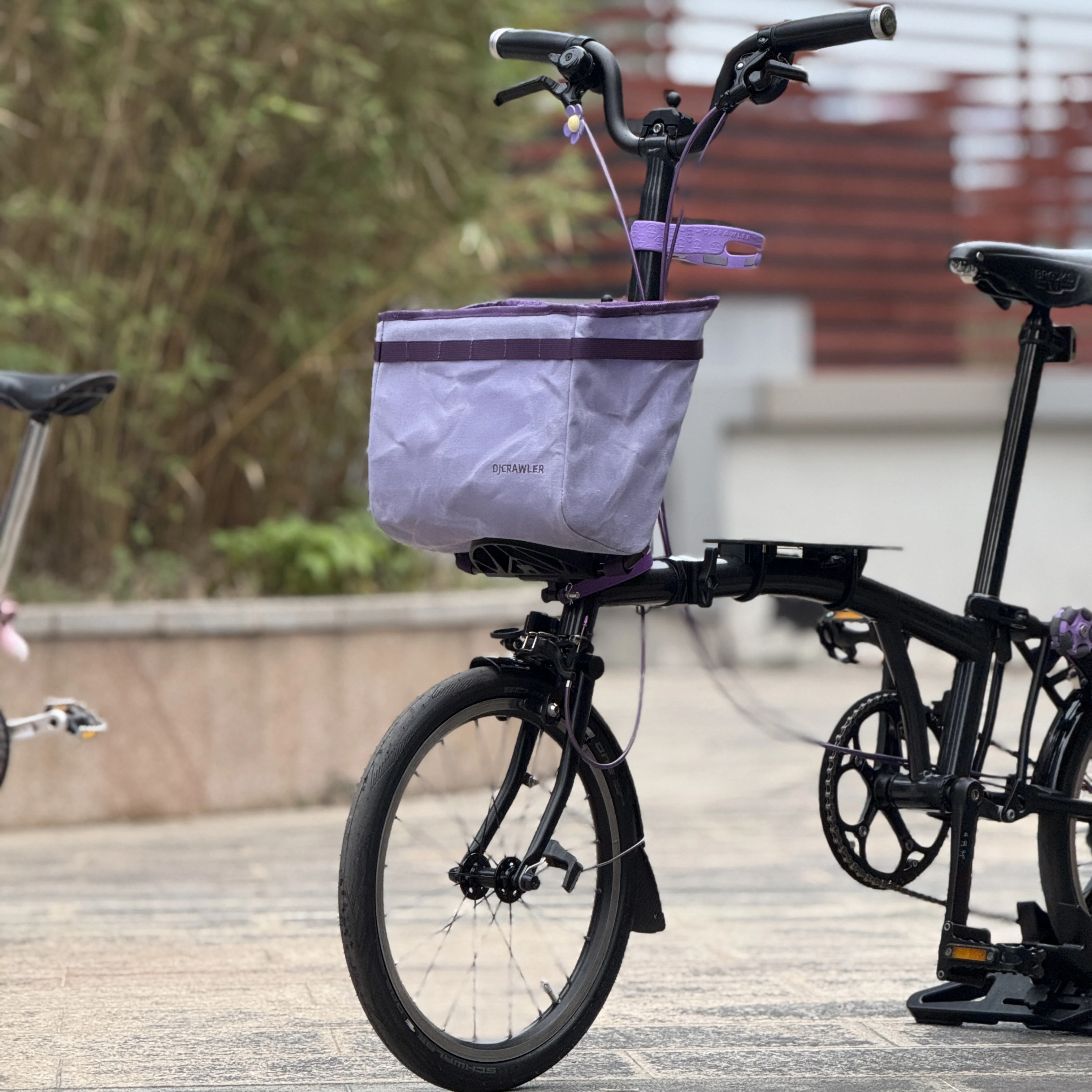 Borsa per cestino per verdure pieghevole per bicicletta anteriore da 9 litri Borsa per cestino per verdure per parti di aggiornamento per borsa per animali domestici Brompton a sgancio rapido