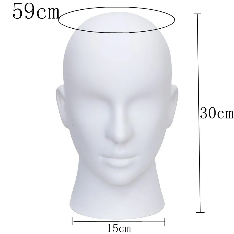 Plus Size Male Wigs Display Mannequin Doll Head Abstract Manikin Dummy Head for Wigs Hats Glasses and Masks