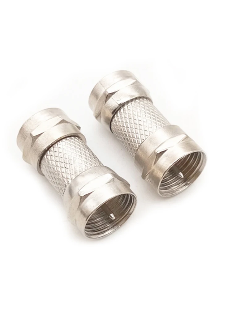 1 Stück F-Stecker auf F-Stecker, gerader Zinklegierungsadapter, RF-Koaxial-TV-SAT-Verbinder – Detail 3