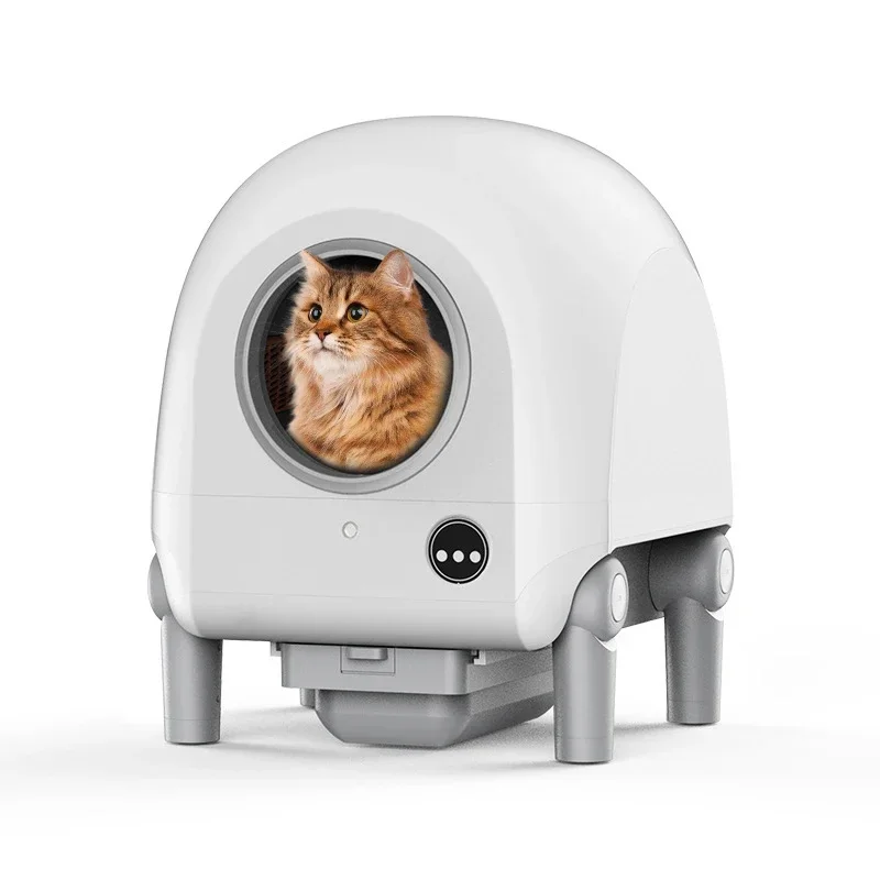 New Design Wifi Control Plastic Cat Cleaning Products Automatic Cat Toilet Smart Cat Litter Box With Exhaust System