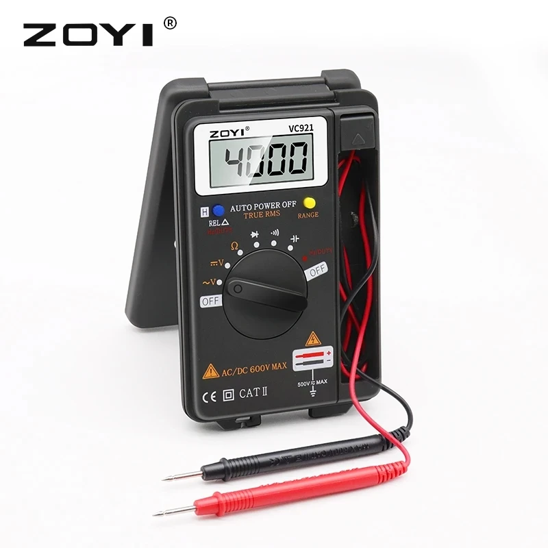 ZOYI Mini Digital Handheld Pocket DC AC Votage Capacitance Resistance Frequency Duty Cycle Tester Multímetro  VC921