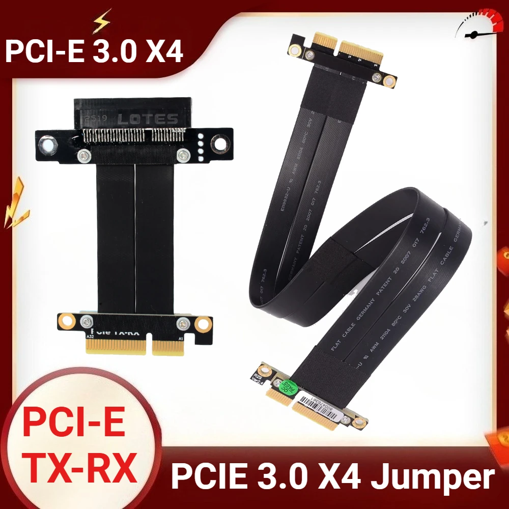 

Перемычка PCIe 3.0 x4 на x4 Переходник PCIE x4 «папа-папа» Gen3.0 TX-TX Прямое удлинение TX-RX Удлинитель сервера для замены сигналов
