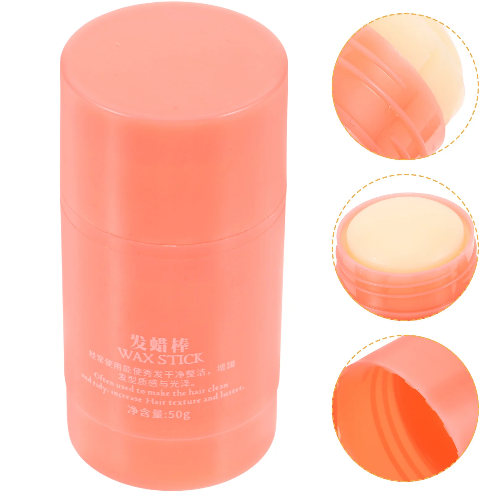 

Hair Wax Stick For Women Men Smooth Long Lasting Hold Styling Tool Compact Residue Free Bun Maker Pink