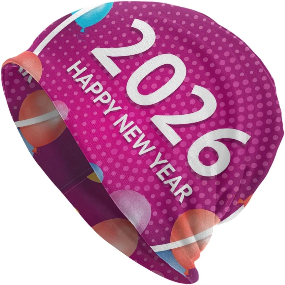 سنة جديدة سعيدة 2026 قبعة صغيرة للنساء والرجال السرطان أغطية الرأس قبعة عمامة متماسكة القبعات الهدايا والاكسسوارات