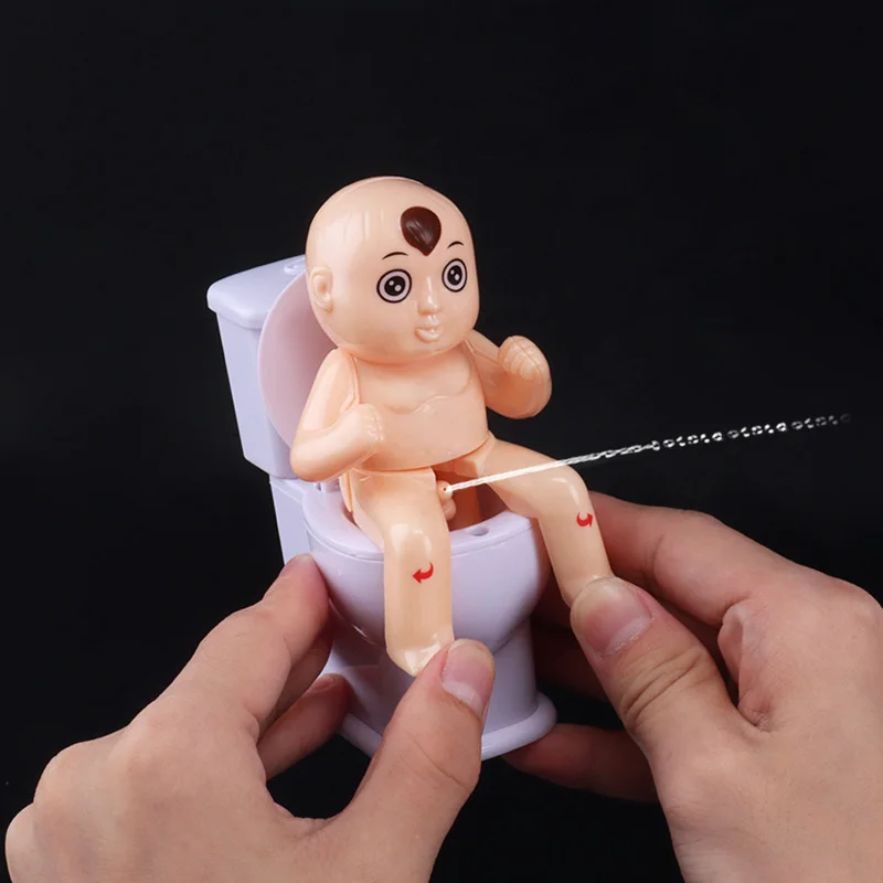 

HOT Novelty Squirt Joke Toy Toilet Pee Boy Water Spray Trick Funny Children Tricky Sitting on The Toilet Shooting Water Toys