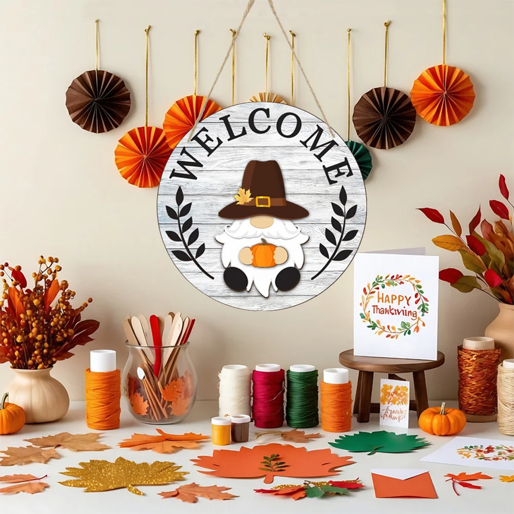 For Home Decor Wooden Gnome with 15 Magnetic Hats and Seasonal Accessories Allowing Easy Swapping for Year Round Festive Look