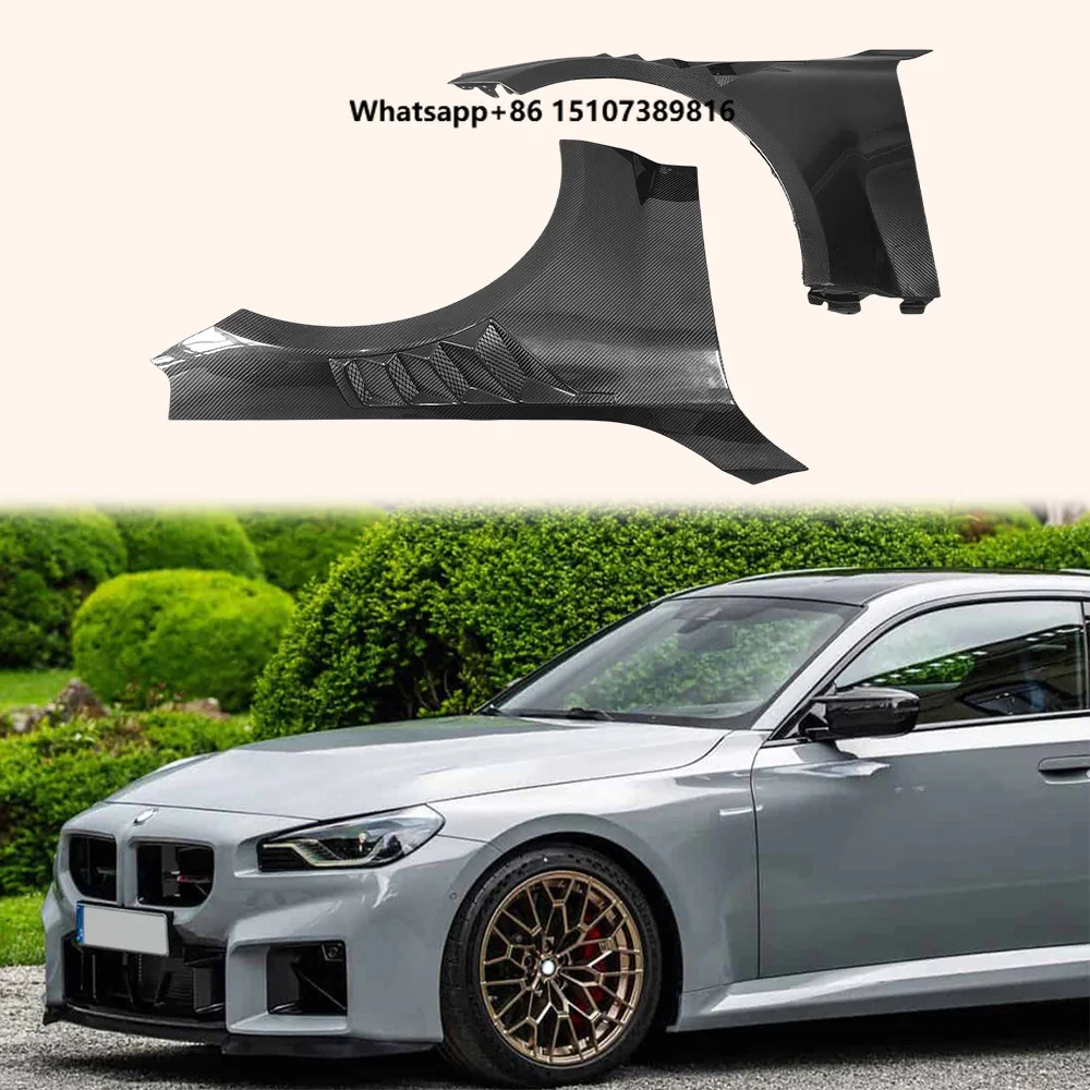 For M2 G87 23-24 Carbon Fiber V Style Front Bumper Side Vented Fender Pair