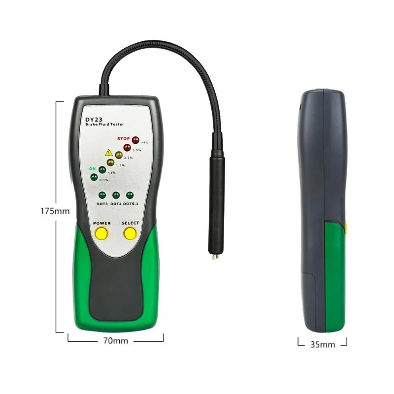 Brake Fluid Tester Automotive DOT3 DOT4 DOT5.1 Brake Fluid Tester Car Brake Oil Water Content Quick Detection with High-Sensitiv