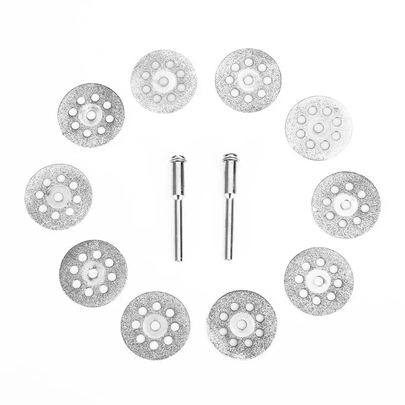 10 Chiếc 22Mm Cắt Kim Cương Đĩa Đá Mài Gỗ Nhựa Kim Loại Nhỏ Lưỡi Tròn Cho Máy Mài Điện Dụng Cụ Xoay phụ Kiện