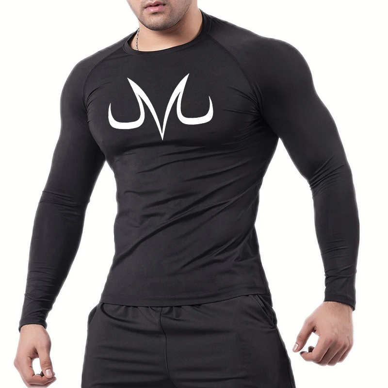 Stylish Graphic Compression Shirts for Men Long Sleeve Rash Guard Gym Workout Undershirt Baselayers Athletic Quick Dry Tees Tops