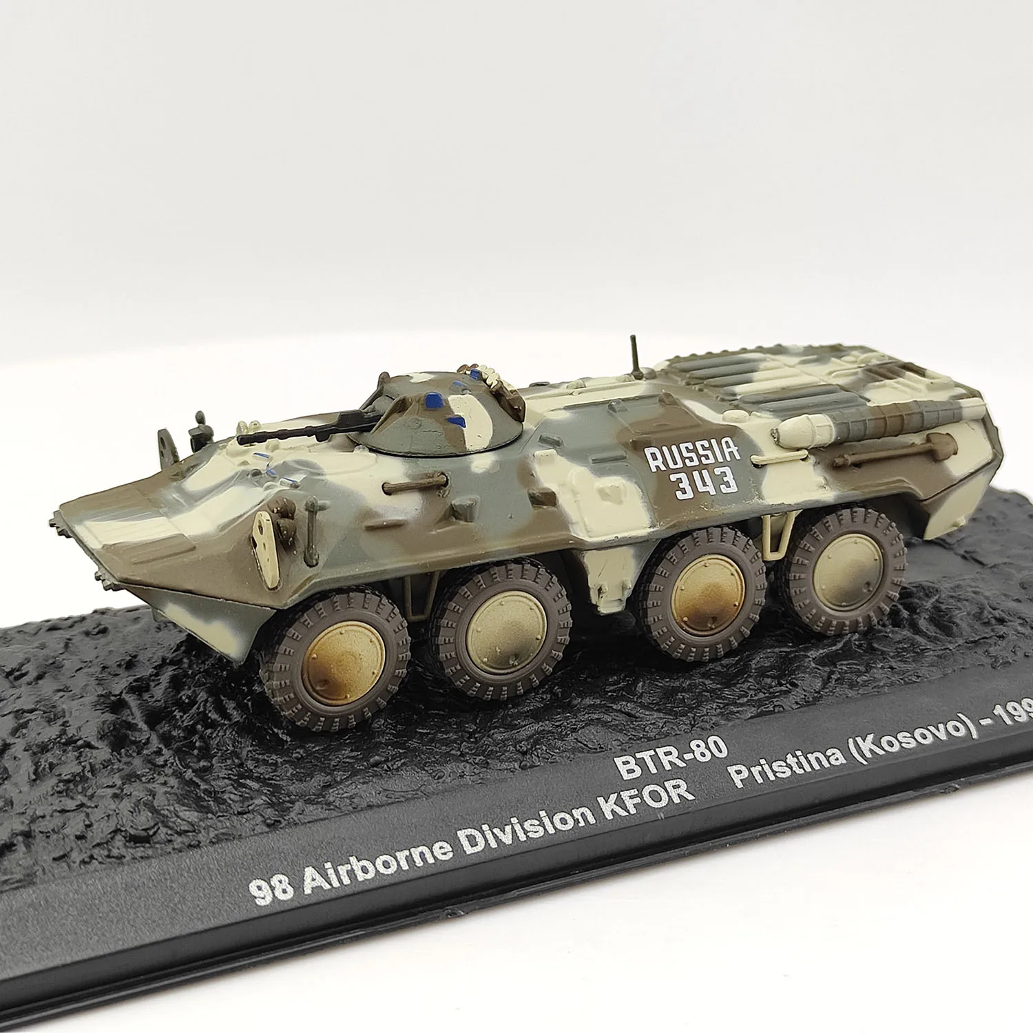 Diecast IXO 1:72 Scale BTR80 Armored Carrier NATO-painted Eight-wheel Alloy Tank Model Collectible Toy Gift Souvenir Display