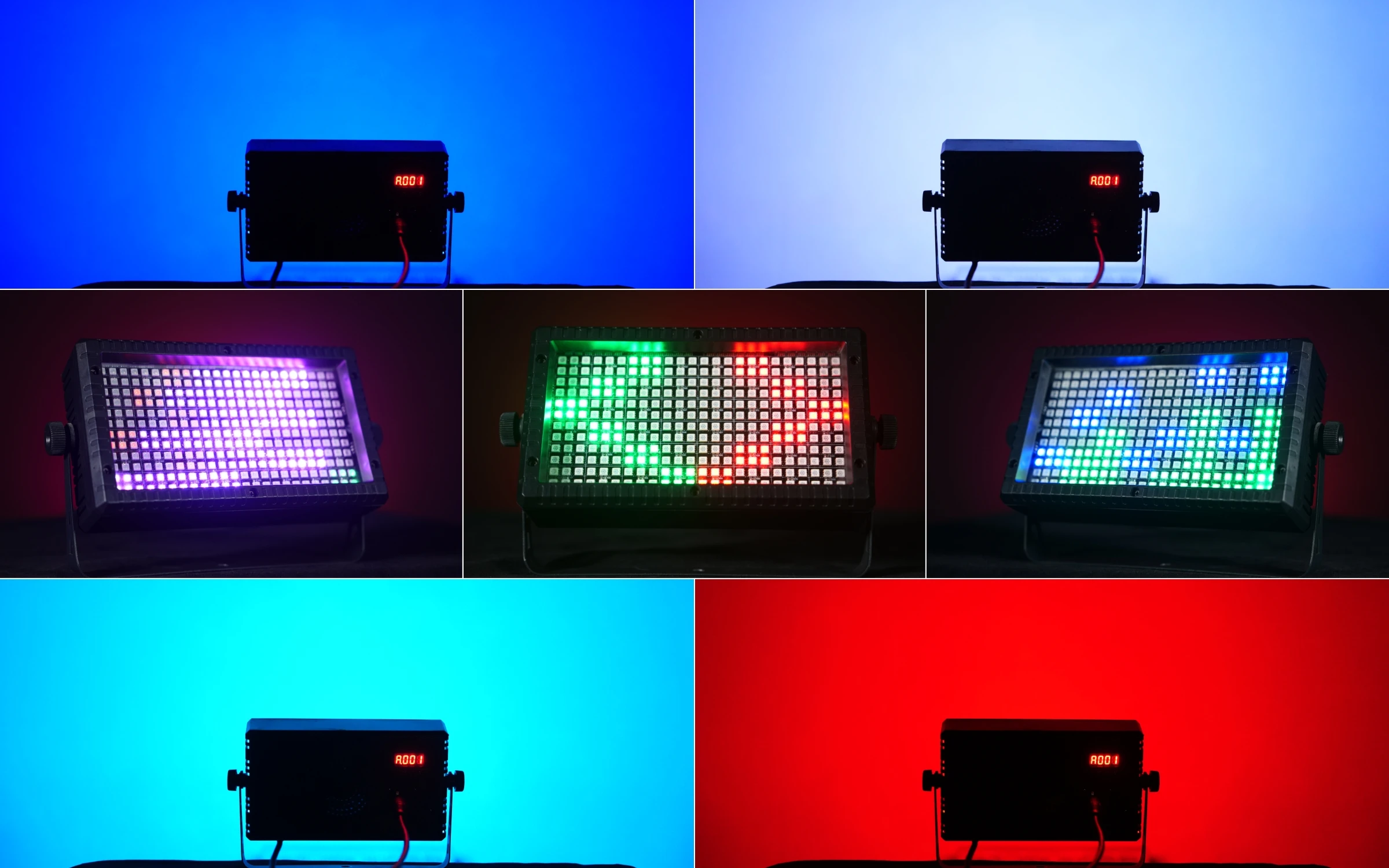 Wireless Control 60W Mni LED Lights Strobe RGB 3in1 Led lights dj48 Zone DMX Super Bright Dj Wash Strobe Stage Lighting Effects