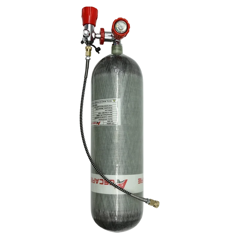 ACECARE 4500psi 300Bar 6.8L Carbon Fiber HPA Tank Rebreather Cylinder Regulating Valve Scuba M18*1.5 For SCBA Diving Fire Safety