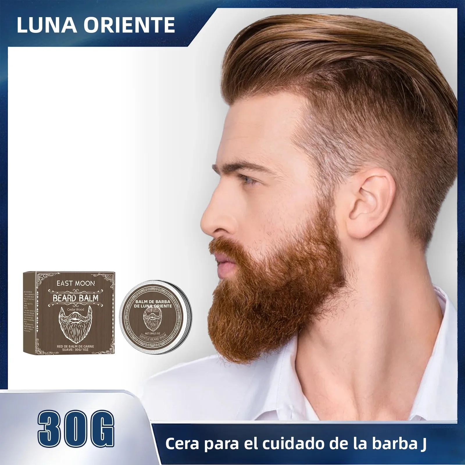 East Moon-cera para Barba para hombre, cuidado que mejora las suaviza, suave, hidrata, suaviza, acondicionador profundo, bálsamo para Barba estilismo para hombre