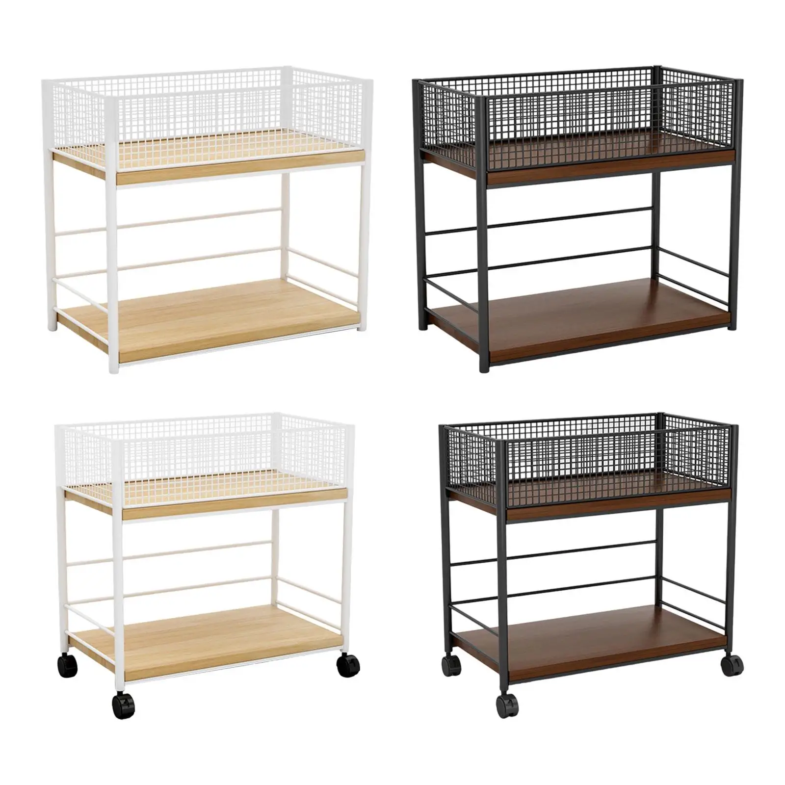 

Under Desk Storage Shelf Compact Craft Clothes Organization Rack 2 Tier Multifunctional for Pantry Bedroom Kids Room Office Dorm