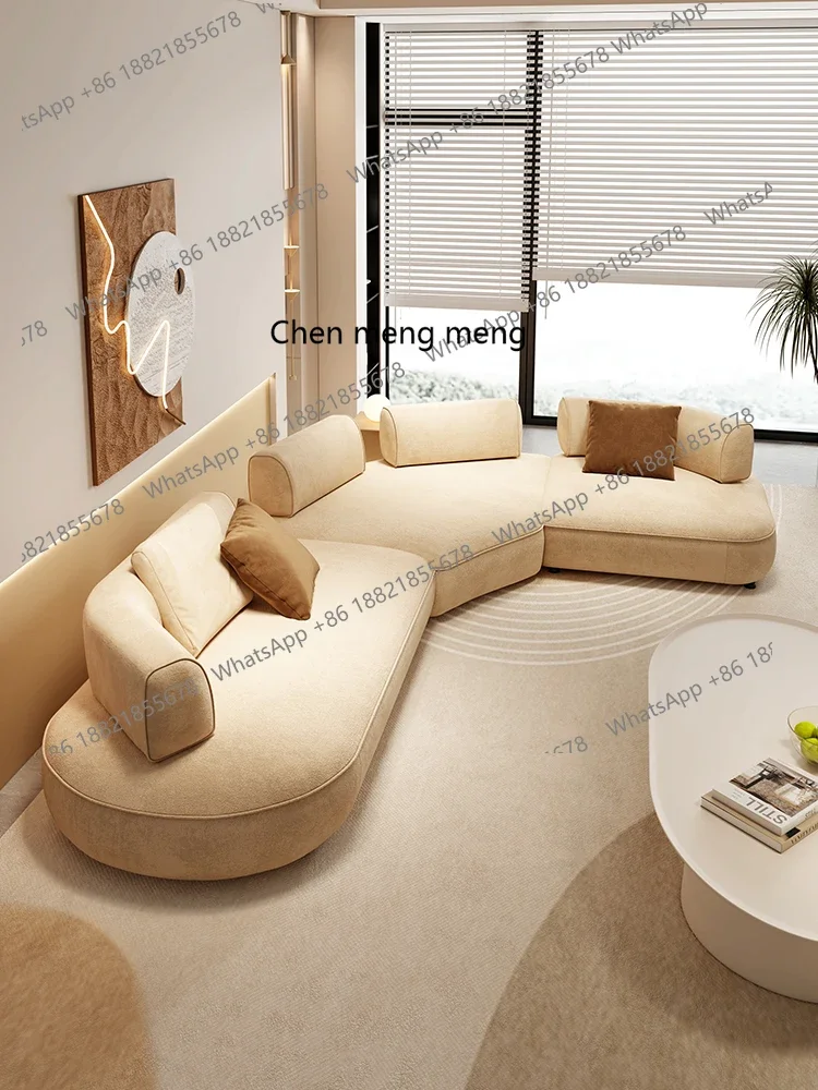 

X New matte cloth sofa size apartment curved corner module movable backrest sofa