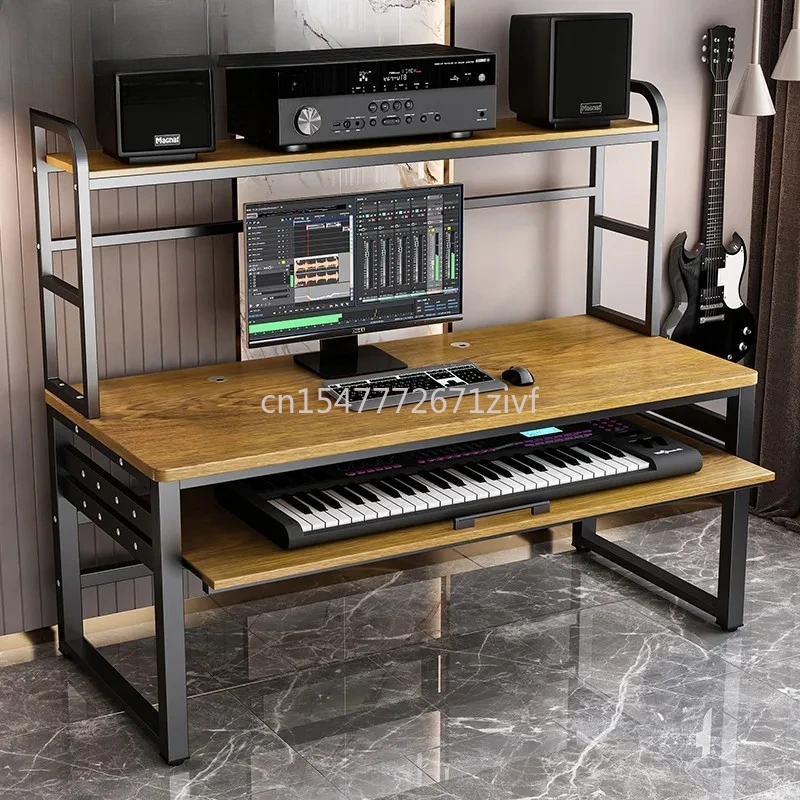 

Light luxury electronic piano table midi keyboard arrangement workbench music production table recording studio tuning bookshelf