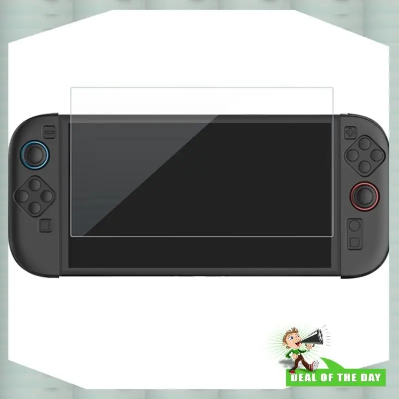 قبعات عصا التحكم للتسليم لمدة 24 ساعة لحالات Joy-Con واقي للشاشة من الزجاج المقسى واقي صلب لحقيبة السفر