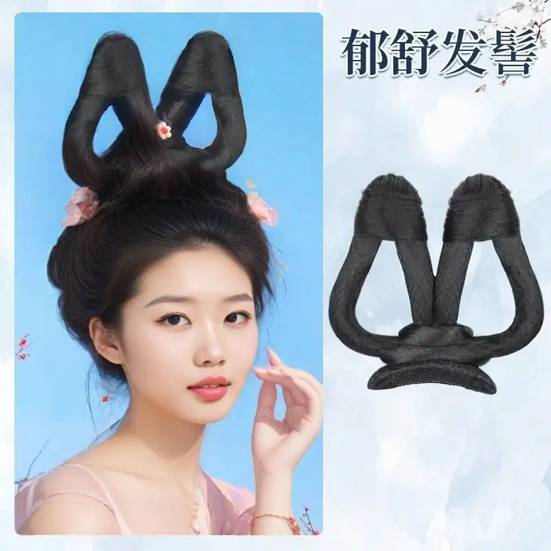 Hanfu Hairstyle One-piece Ancient Lazy Xiaotang style Bun Hair Accessories Tang Dynasty Princess Cosplay