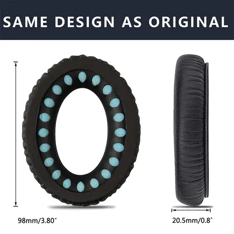 KUTOU Almohadillas de repuesto para Bose QuietComfort 35 QC35 ii QC15 QC25 almohadillas para los oídos cojín QC 35 ii 15 25 SoundTrue funda para auriculares