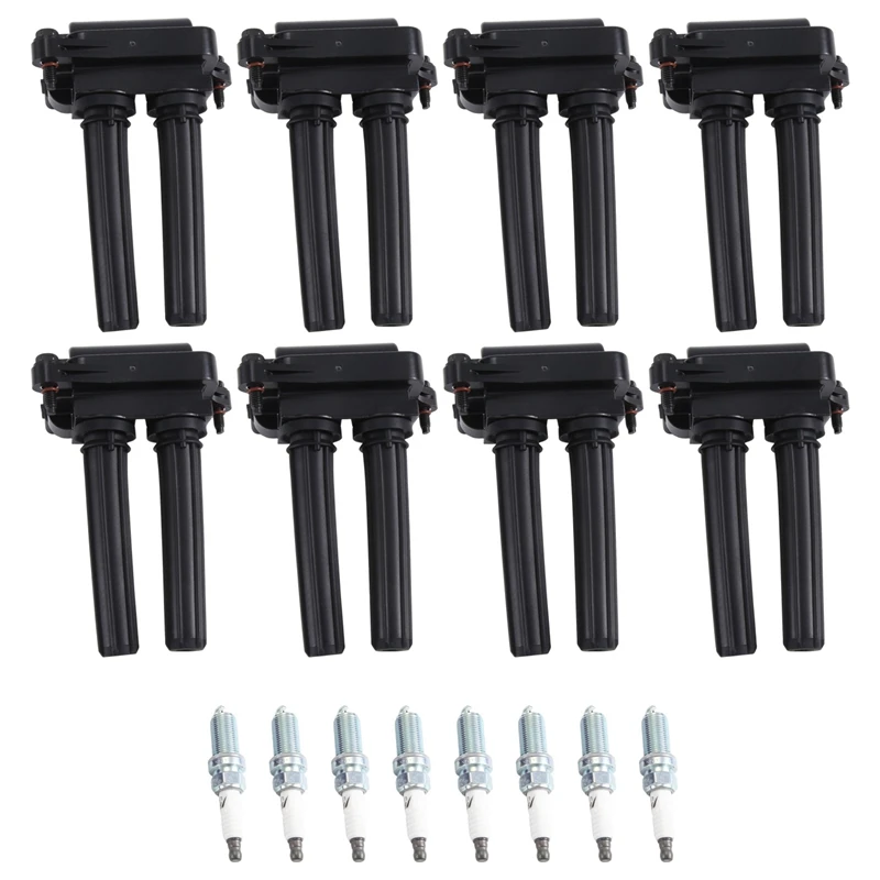 

Set Of 8 UF504 Ignition Coil&Spark Plug Parts For Dodge Ram 1500 2500 Durango 5.7L V8 Charger Durango Chrysler 300 LFR5AIX-11