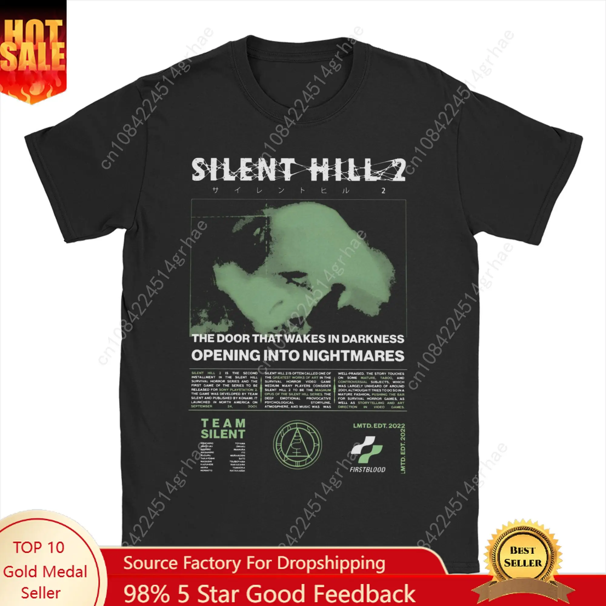 

Silent Hill T-Shirts Men Video Fun 100% Cotton Tee Shirt Round Collar Short Sleeve T Shirt Summer Clothes