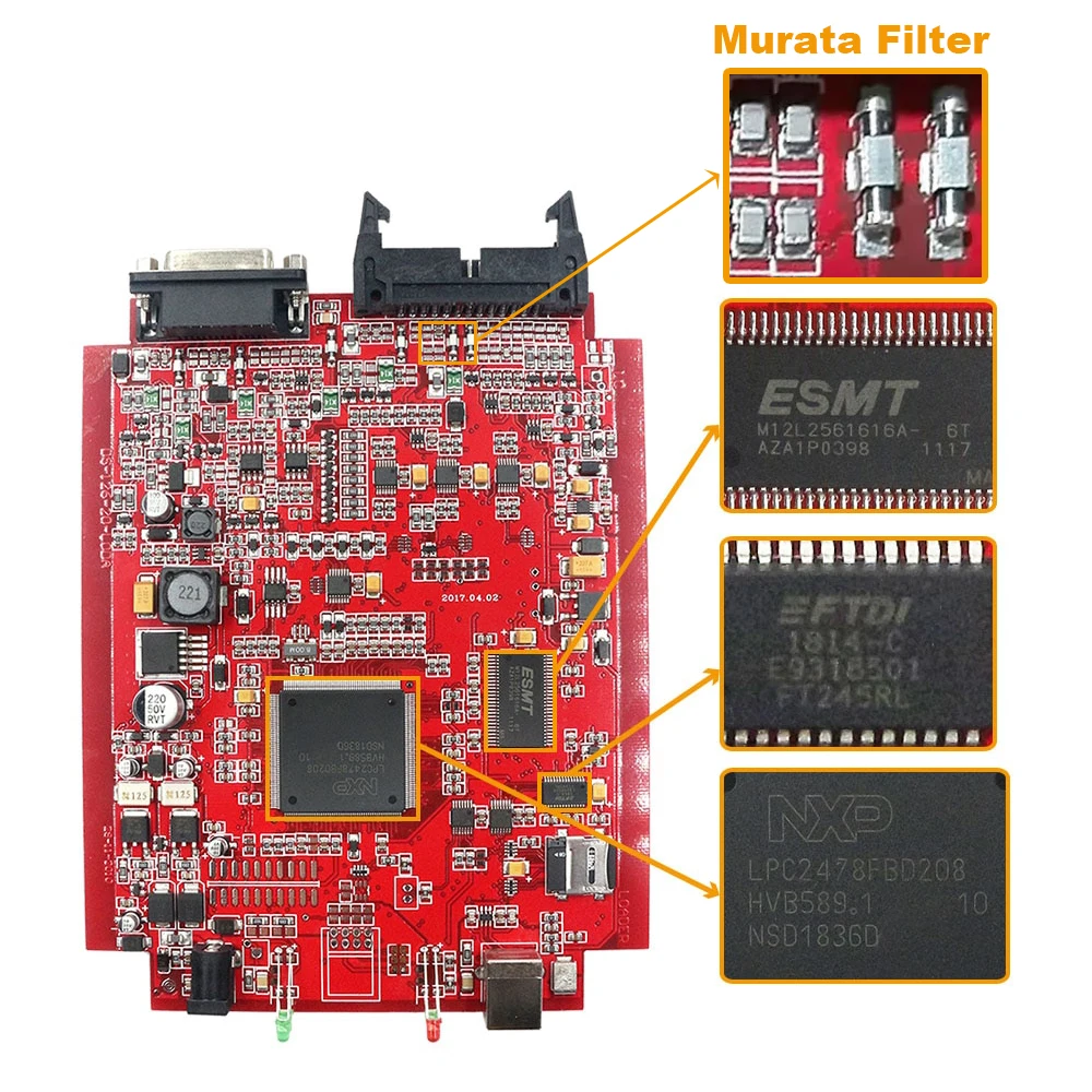 Ktag 7.020 2.25 on-line ue vermelho pcb 4 led ilimitado ecu chip tuning ferramenta ksuit ecu programador com murata filte com caixa de ferramentas
