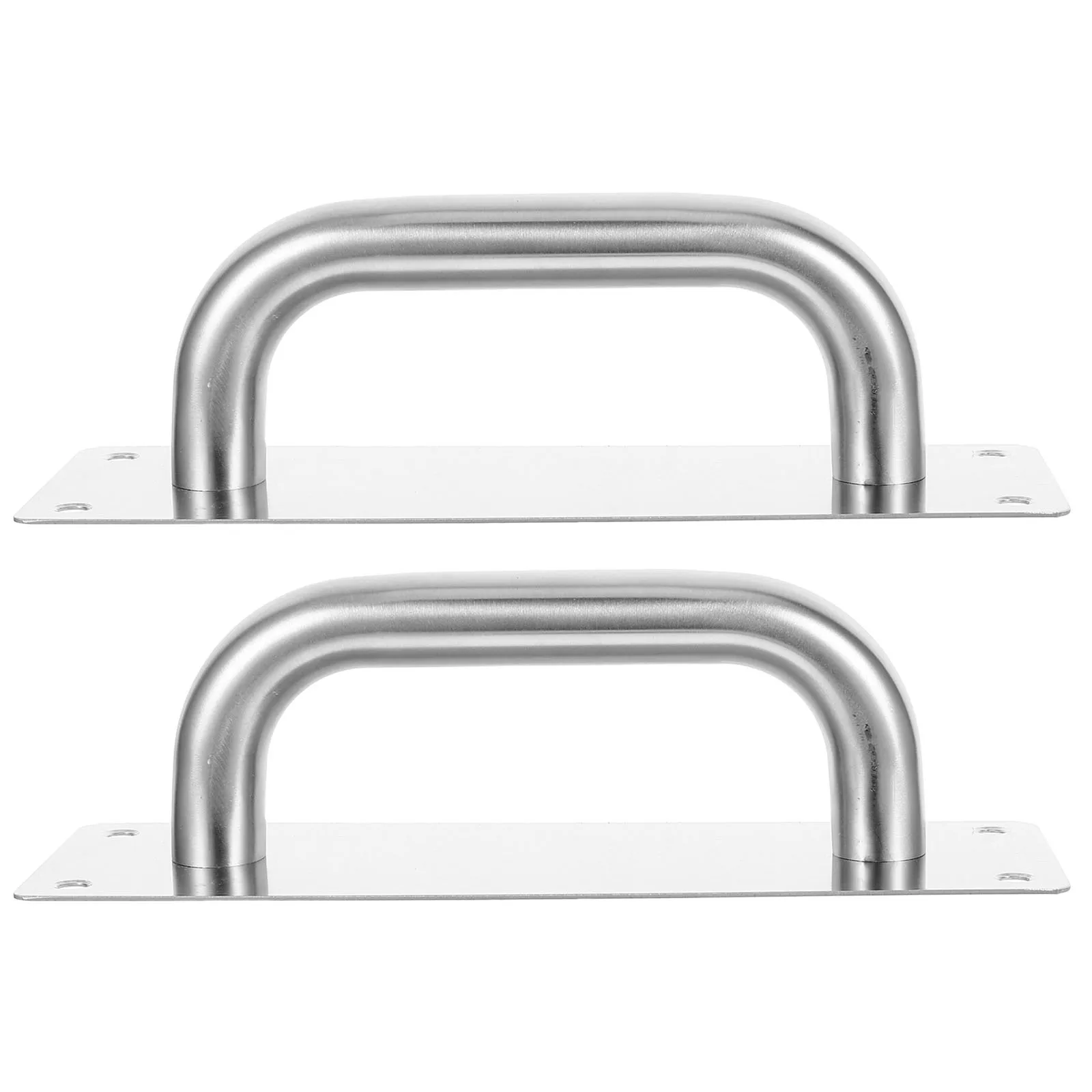 

2pcs Stainless Steel Push Pull Handle Fireproof Door Pulls Commercial Metal Handle Plate Durable For Sliding Barn Closet Door