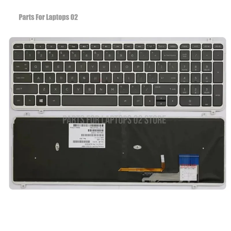 D+US for HP Envy M6-K K015 K025 K010DX K088 TPN-C110 TPN-C109 Backlit Keyboard with Border