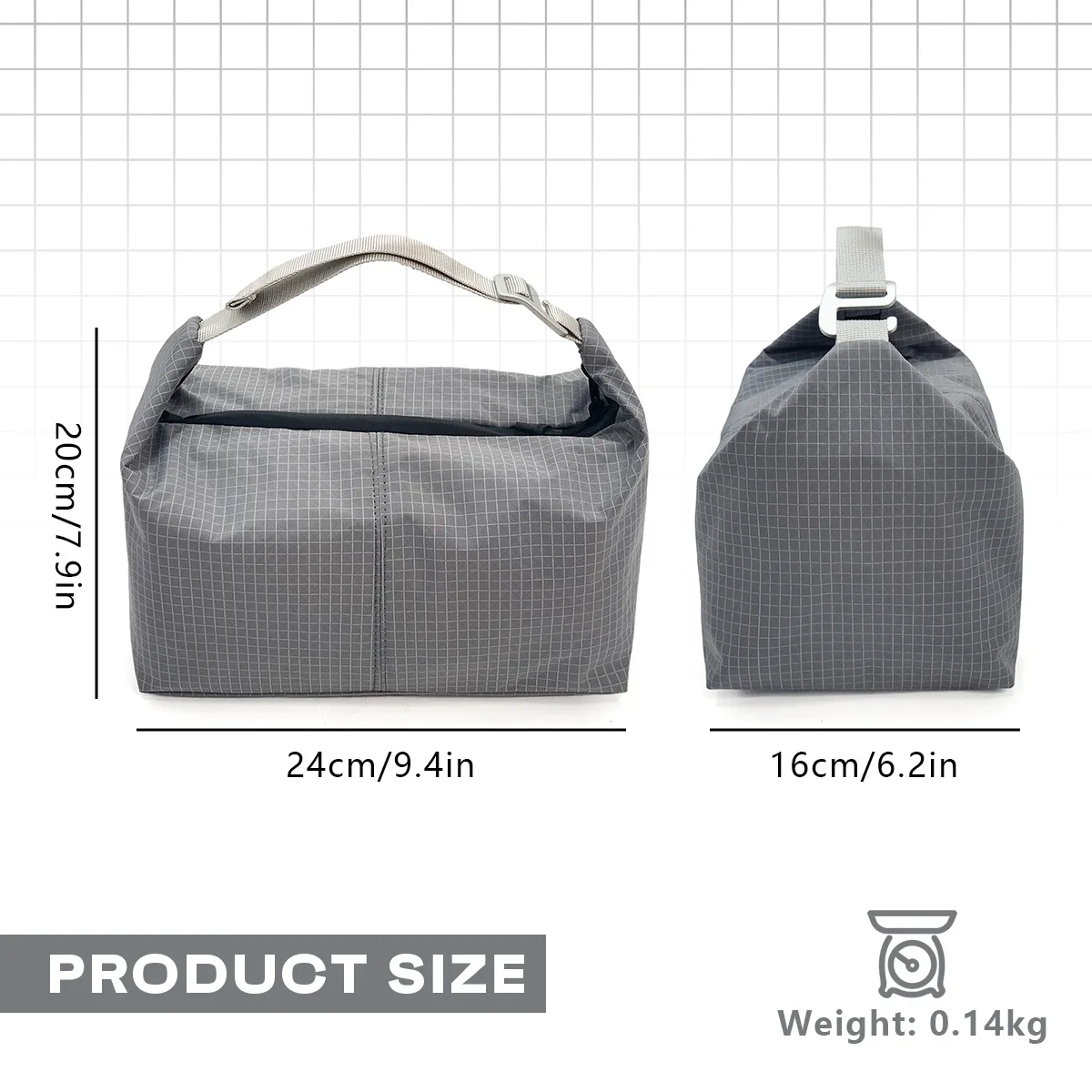 Outdoor travel portable foldable waterproof thick aluminum foil insulation refrigeration bento bag handbag lunch box picnic bag