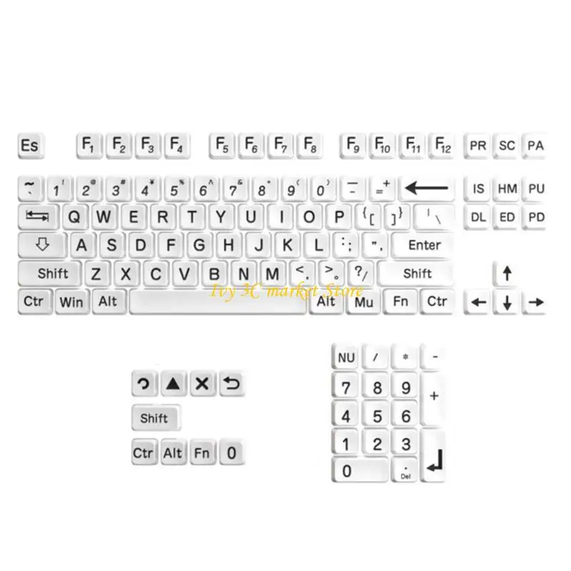 

D7YC 113Key XDA Profile Capecaps в PBT для долговечности современной механической модернизации клавиш.