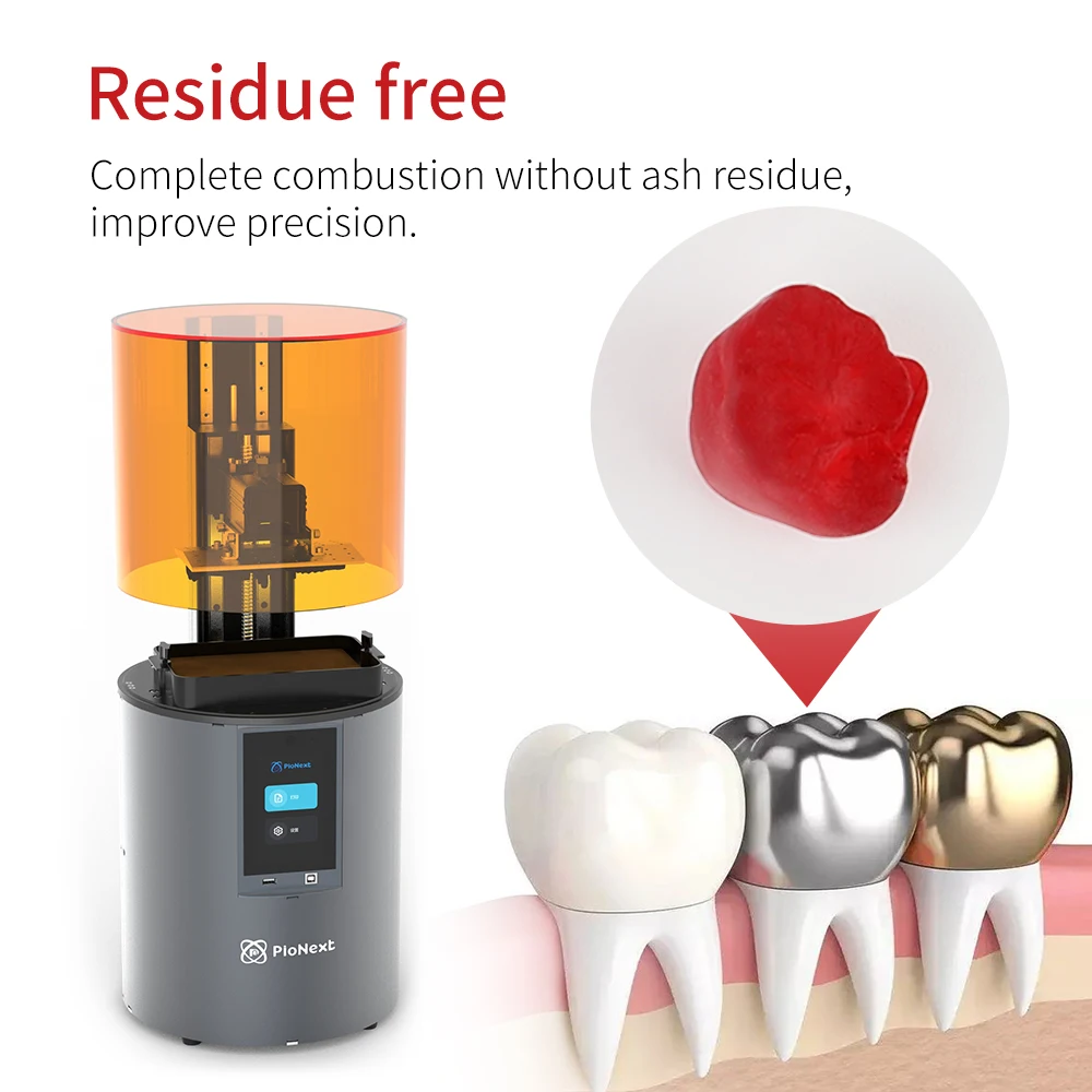 High Precision Low Shrinkages Biocompatibles Lab Castings Resins 1000g Cherry Red for Lab 3D Printer