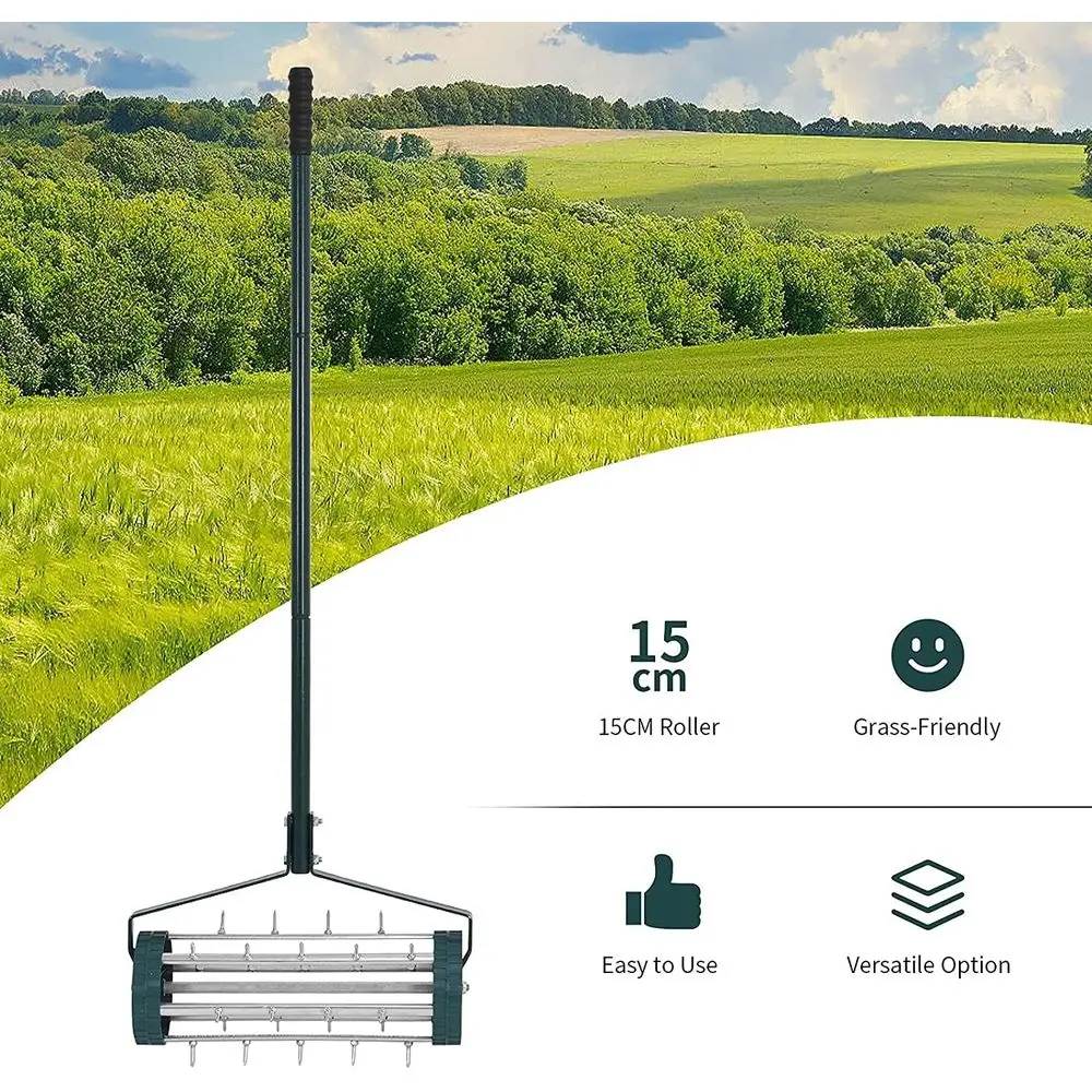 مهوية يدوية غير قابلة للانزلاق مع مسامير شديدة التحمل - أداة دوارة للعشب في الهواء الطلق (45 × 21 × 126 سم) #6