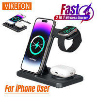 3 in 1 Wireless Charger Phone Watch Charge Dock For iPhone 16 15 14 13 12 Apple Watch 10 9 8 7 6 5 AirPods Pro 3/2 Fast Charging