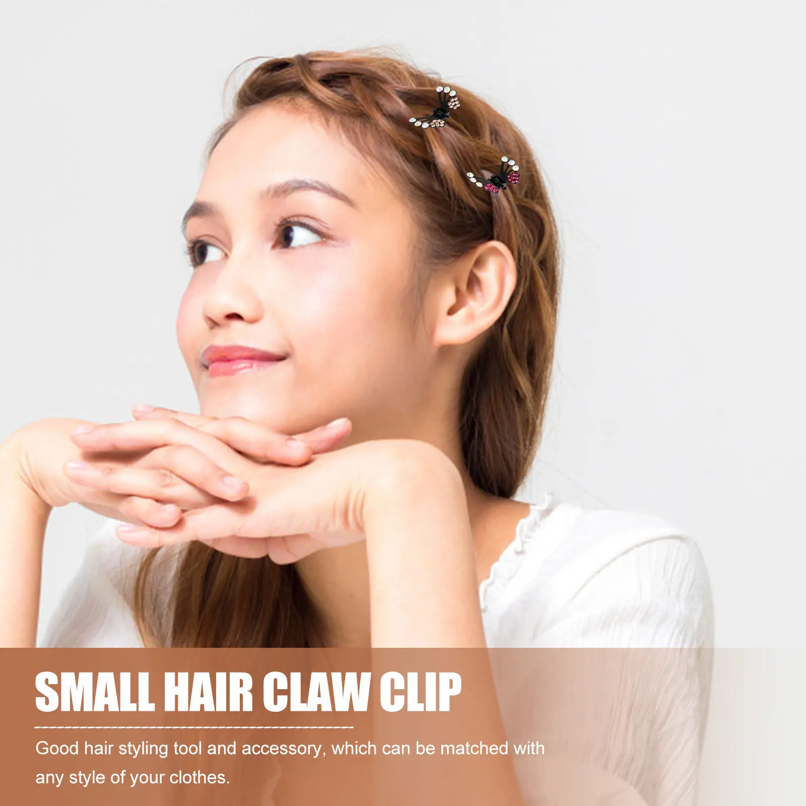 

36Pcs Waterdrop Crystal Small Hair Claw Clips Rhinestone Hair Clamps for Women Kids Stylish Headdress Accessories