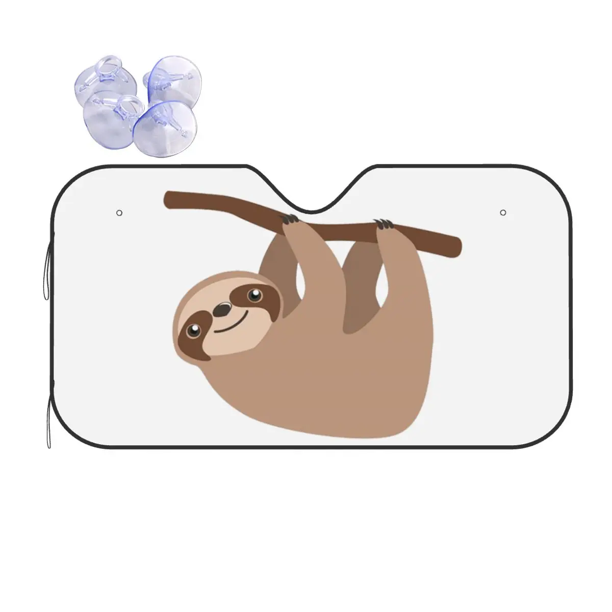

Cute Baby Cartoon Sloth Design Sunshade Windscreen Car Front Windshield Window Sun Visor Accessories Covers