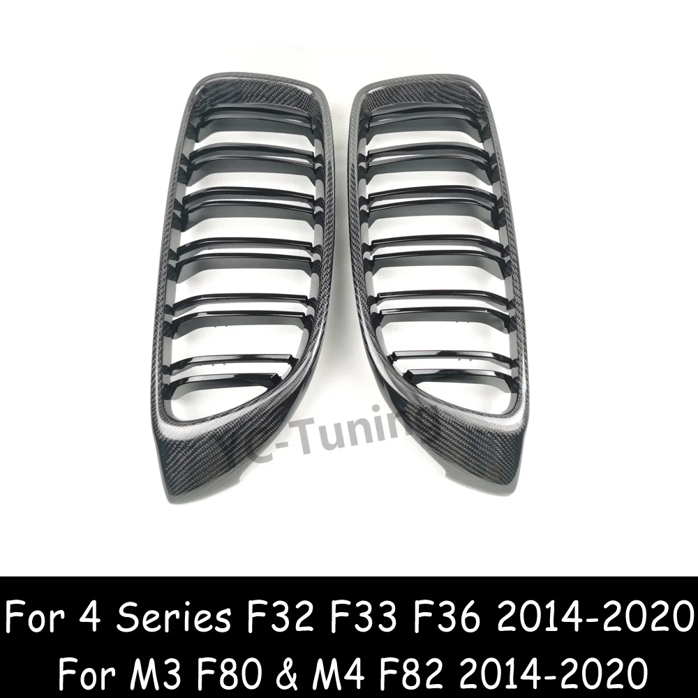 M3 F80 M4 F82 F83 F32 F33 F36 ABS + Real Carbon Fiber Front Bumper Grille For BMW 4 Series 420i 428i 430i 440i 435i 2014-2020