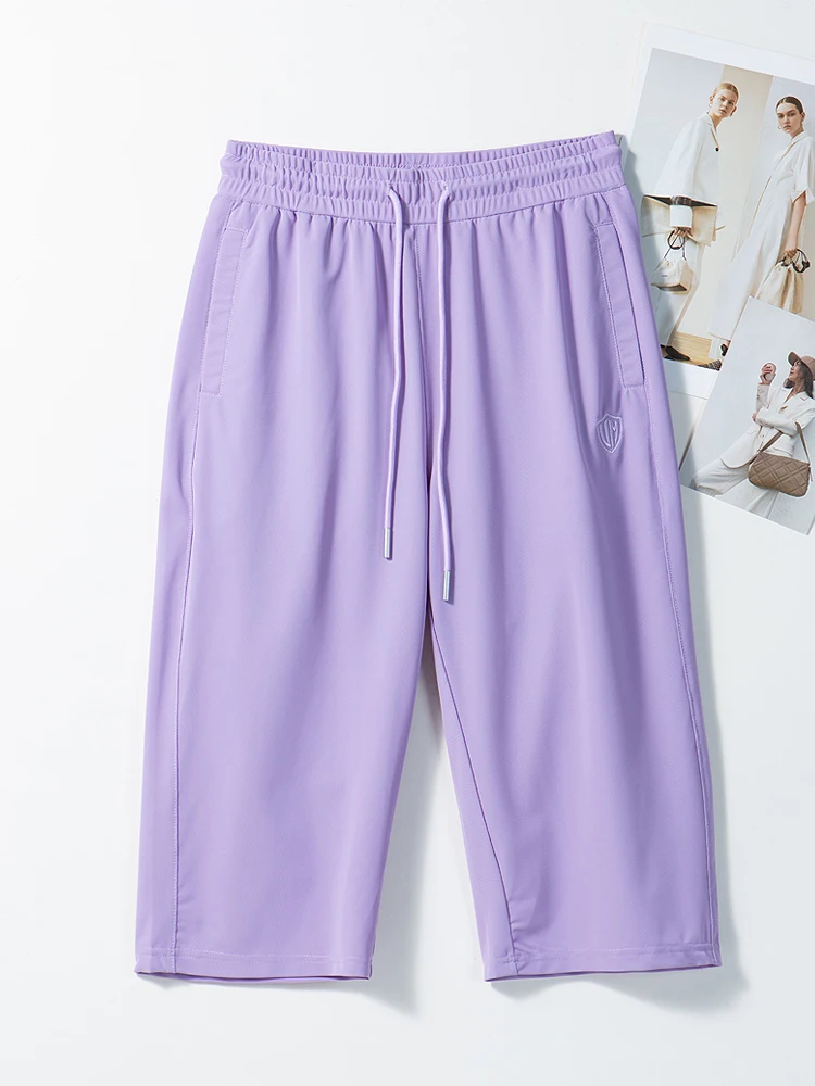 Military een Seven-Foot Pants Women's Summer Qui-Drng Sports Pants Thin Casual Pants High Waist Straight Leg Pants