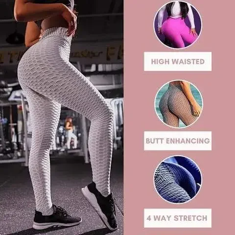 Butt Crack Booty Leggings Donna Anti Cellulite Leggins senza cuciture Push Up Vita alta Peach Lift Pantaloni sportivi da yoga Collant fitness